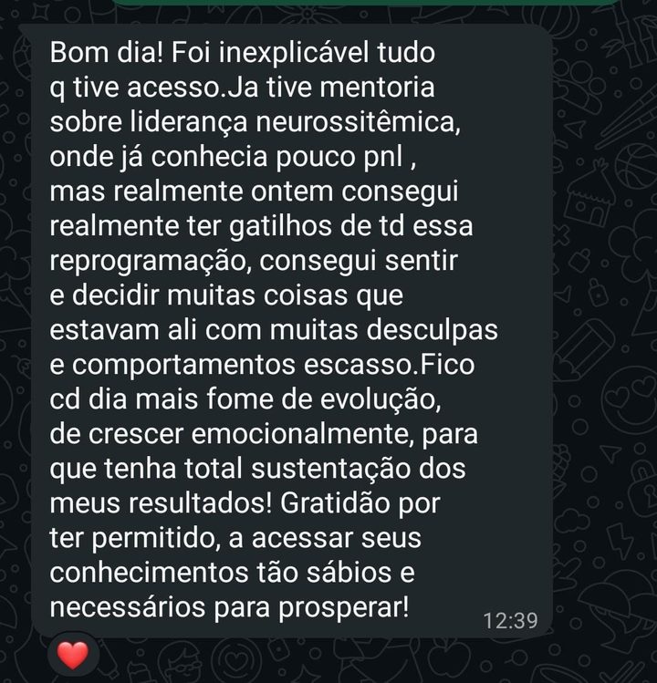 Depoimento real — Imersão Mente Milionária