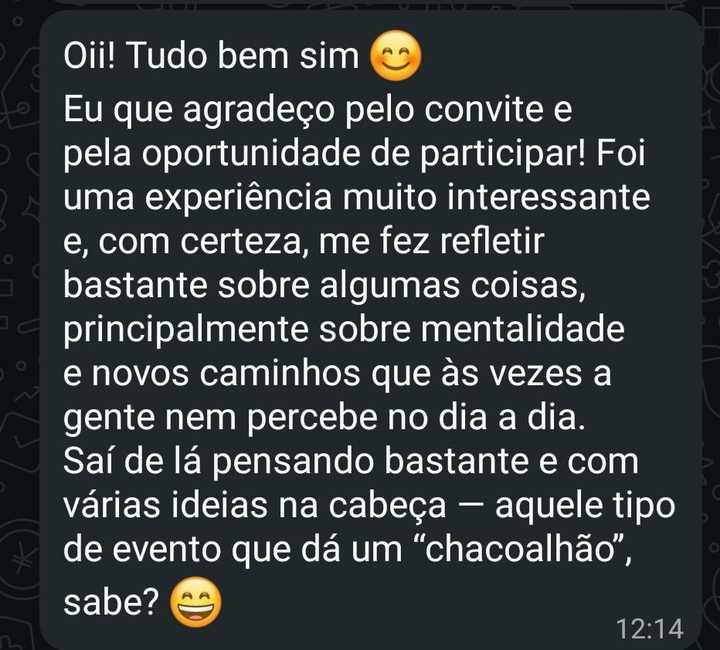 Depoimento real — Imersão Mente Milionária